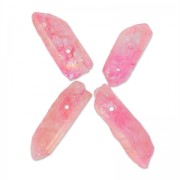 Pendentifs Pointes en Cristal 10-50 mm Pink x4