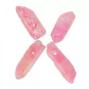 Pendentifs Pointes en Cristal 10-50 mm Pink x4