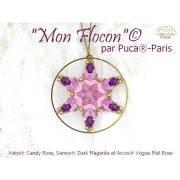 Perles en verre Volos® par Puca® 4x8 mm - Candy Blueberry x10g