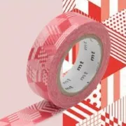 Masking Tape 15 mm Cubes Rouge x10m