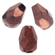 Poires facettées 7x5 mm - Dark Bronze x25
