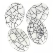 Cabochon synthétique ovale 25x18 mm imitation Howlite x1