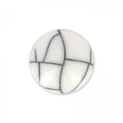 Cabochon synthétique rond  8 mm imitation Howlite x1