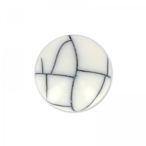 Cabochon synthétique rond  8 mm imitation Howlite x1