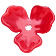 Pendentif fleur 23.5 mm en acétate - Marbré Rouge x1|raw }}