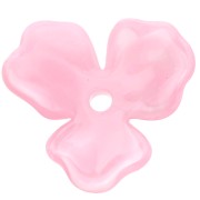 Pendentif fleur 23.5 mm en acétate - Marbré Rose clair x1