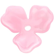 Pendentif fleur 23.5 mm en acétate - Marbré Rose clair x1