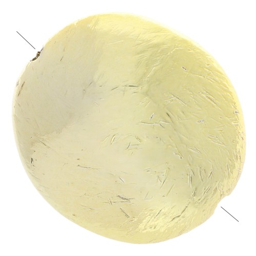Perle ovale bombée 32x29 mm effet strié en acrylique métallisée CCB - Doré x1