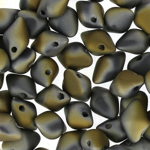 Spiky Button® 4,5x6,5 mm Jet Valentinite Mat x25