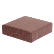 Boite écrin bijoux fantaisie pour parure en carton 5x5x1.5 cm - Marron x1|raw }}