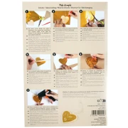 Lot de 3 feuilles de métal à repousser - Graine creative - or et argent x1