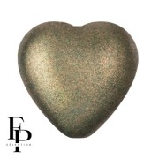 Perle coeur en verre 16x15 mm - Bronze Green x1|raw }}