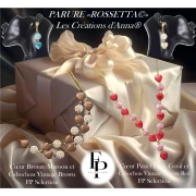 Perle coeur en verre 16x15 mm - Bronze Green x1