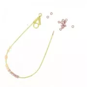 Supports boucles d'oreilles gouttes un anneau 52x25 mm bronze x2