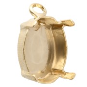 Serti griffe pendentif pour cabochon PureCrystal 4120 14x10 mm - Doré
