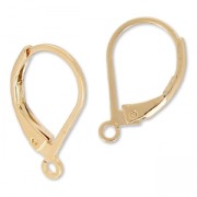 Dormeuses 15 mm Doré à l'or fin rose x2