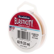 Fil élastique Elasticity 0.50 mm - Doré satiné x25m