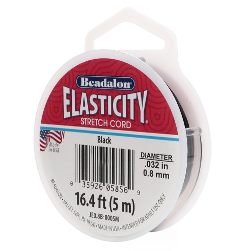 Fil élastique Elasticity 0.80 mm - Noir x5m