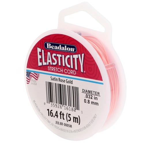 Fil élastique Elasticity 0.80 mm - Doré Rose satiné x5m