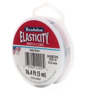 Fil élastique Elasticity 0.80 mm - Argenté satin x5m