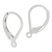 Dormeuses avec anneau ouvert 15 mm - Placage argent fin x2|raw }}