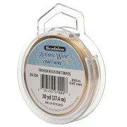 Fil de laiton Artistic Wire 0.41 mm - Anti-ternissement x27.4m