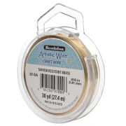 Fil de laiton Artistic Wire 0.41 mm - Anti-ternissement x27.4m