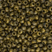 Rocaille Miyuki Duracoat 8/0 4519 - Opaque Dark Yellow Picasso x8g