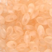 Long Magatama Miyuki 4x7 mm LMA-2102F - Transparent Light Peach Mat x10g|raw }}