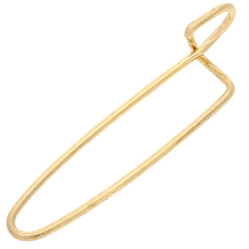 Broche à décorer avec perles, breloques & pompons 26 mm - Doré x1