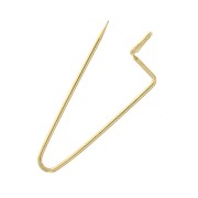 Broche à décorer avec perles, breloques & pompons 26 mm - Doré x1