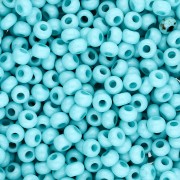Rocailles 8/0 3 mm - Solgel - Green 3 Dyed Chalkwhite x20g|raw }}