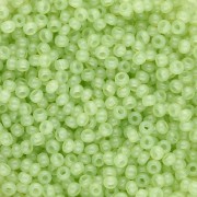 Rocailles 11/0 2 mm - Solgel - Green 2 Dyed Alabaster x20g