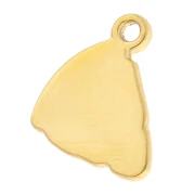 Breloque pizza 13x12 mm - Acier inoxydable 304 Doré x1