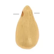 Perles Gouttes 9.5 mm - Doré à l'or fin x1