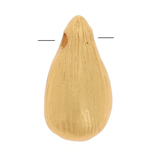 Perles Gouttes 9.5 mm - Doré à l'or fin x1