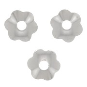 Coupelles fleurs 4 mm - Argenté x20|raw }}