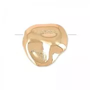 Perle plate baroque 8.5 mm doré rose HQ x1