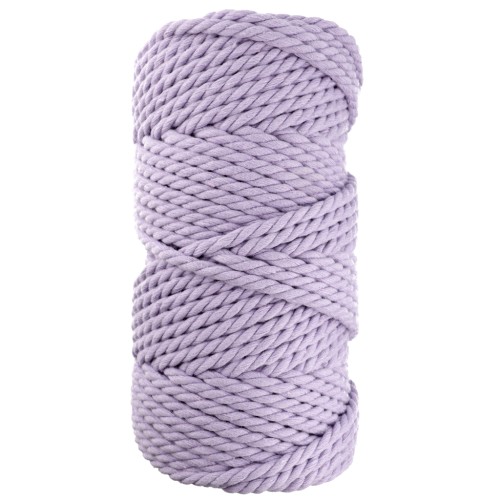 Bobine de cordon en coton pour macramé 5 mm - Mauve x50m