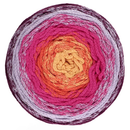 Bobine de cordon coton pour macramé Cotton Air Cake 1mm - Tie and Die Violet x220m