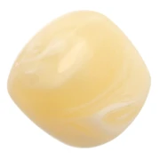 Perles cubes irréguliers 16x17 mm - Acrylique translucide - Marbré écru x10