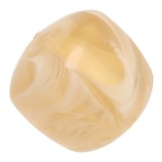 Perles cubes irréguliers 16x17 mm -Acrylique translucide Marbré marron clair x10|raw }}