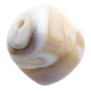 Perles cubes irréguliers 16x17 mm - Acrylique opaque - Marbré Beige - marron x10