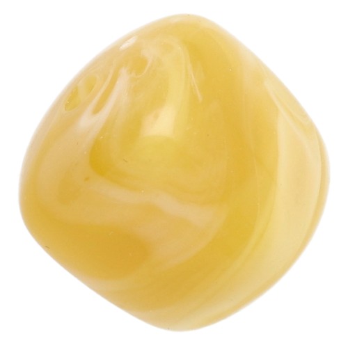 Perles cubes irréguliers 16x17 mm - Acrylique translucide - Marbré moutarde x10