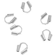 Protections pour fil cablé 0.6 mm - Argent 925 x10