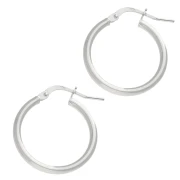 Créoles rondes 19 mm - Fil 2 mm - Argent 925 x2