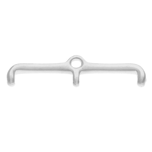 Cymbal - Embout pour tissage de perles Rocaille Miyuki 11/0 Skafi III Argenté Vielli x1