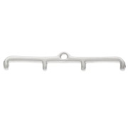 Cymbal - Embout pour tissage de perles Rocaille Miyuki 11/0 Skafi IV Argenté Vielli x1