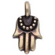 Breloque main de Fatma 12.5x7 mm - Bronze x1