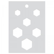 Gabarit pour pâte polymère 210x148 mm motifs Nids d'abeille